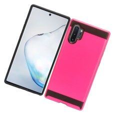 Samsung Galaxy Note 10 plus Metal Brush Case Hot Pink