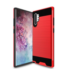 Samsung Galaxy Note 10 plus Metal Brush Case RED