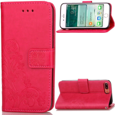 LG Xpower3 Four Flower Leather Wallet Case Pink