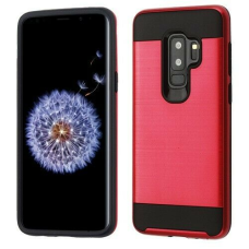 Samsung Galaxy S9 Metal Brush Case RED