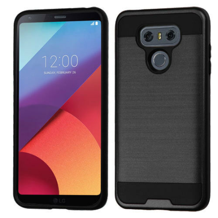 LG G6 Metal Brush Case Black