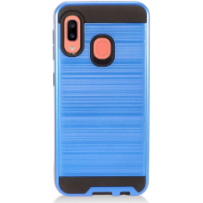 Samsung Galaxy A11 Metal Brush Case Hot Blue