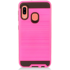 Huawei P20 Lite Metal Brush Case Hot Pink