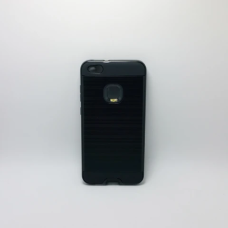 Huawei P10 Lite Metal Brush Case Black 