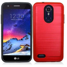 LG K8/K9 Metal Brush Case RED
