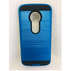 Motorola E5 Play Metal Brush Case Hot Blue