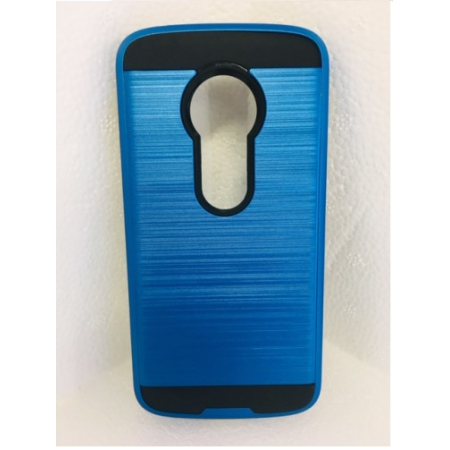 Motorola E5 Play Metal Brush Case Hot Blue