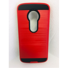 Motorola E5 Play Metal Brush Case RED