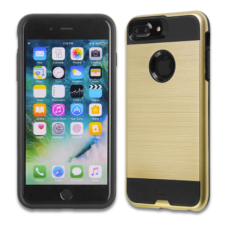Apple iPhone 6 Plus, 7 Plus, 8 Plus Metal Brush Case Gold
