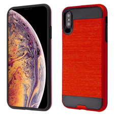 Apple iPhone 12/12 Pro Metal Brush Case RED