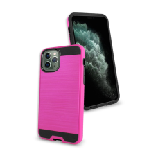 Apple iPhone 12/12 Pro Metal Brush Case Hot Pink