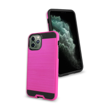 Apple iPhone 12 Pro Max iPhone Metal Brush Case Hot Pink