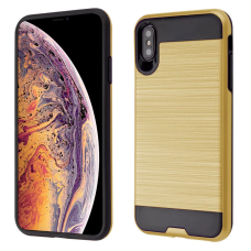 Apple iPhone XR Metal Brush Case Gold