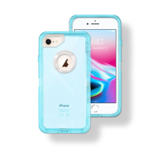 Apple iPhone  6 Plus, 6s Plus,7 Plus, 8 Plus Hybrid 3pcs Cover Case Transparent Blue