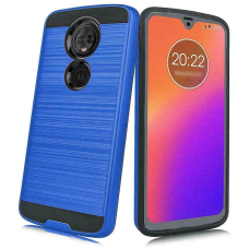 Motorola G7 Metal Brush Case Dark Blue