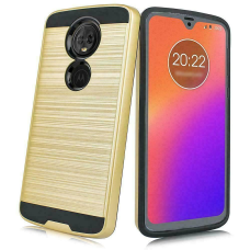 Motorola G7 Metal Brush Case Gold