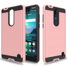 Motorola G7 Metal Brush Case Light Pink