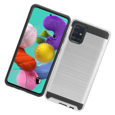 Samsung Galaxy A51 Metal Brush Case Silver