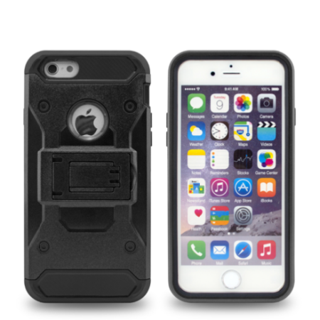 Apple iPhone 6/7/8/se2 Holster Belt Clip Super Combo Hybrid Kickstand Case Black