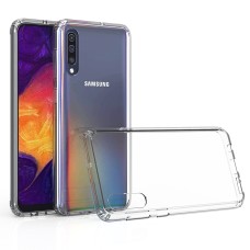 Samsung Galaxy A50 ONLY Shock Proof Crystal Hard Back and Soft Bumper TPC Case Clear