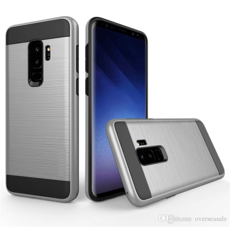 Samsung Galaxy A8 2018 Metal Brush Case Silver