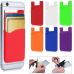 Silicone Wallet Credit ID Card Adhesive Holder Case for Smart Phone Purple