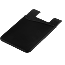 Silicone Wallet Credit ID Card Adhesive Holder Case for Smart Phone Black