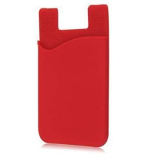 Silicone Wallet Credit ID Card Adhesive Holder Case for Smart Phone Red