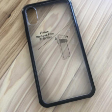 Samsung Galaxy S10 Shockproof Transparent Bumper Phone Case Black