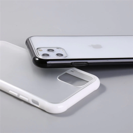 Apple iPhone XR Shockproof Transparent Bumper Phone Case White