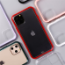 Apple iPhone 11 PRO MAX Shockproof Transparent Bumper Phone Case RED