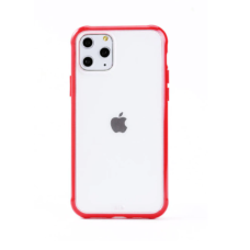 Apple iPhone 11 PRO MAX Shockproof Transparent Bumper Phone Case RED