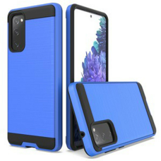 Samsung Galaxy S20 FE Metal Brush Case Hot Blue