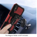 Samsung Galaxy A11 Adjustable Invisible Bracket With Metal back clip Case RED