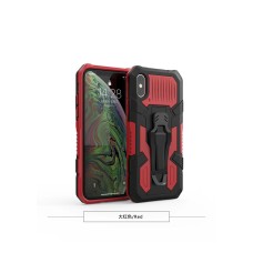 Samsung Galaxy A50 Adjustable Invisible Bracket With Metal back clip Case RED