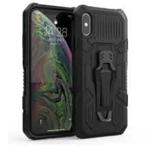 Apple iPhone XR Adjustable Invisible Bracket With Metal back clip Case Black