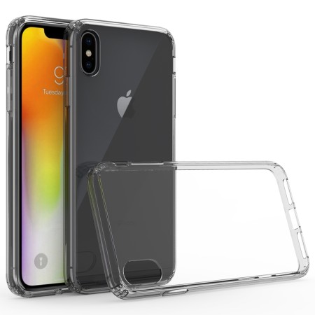 Apple iPhone X/XS Max Shock Proof Crystal Hard Back and Soft Bumper TPC Case Smoke