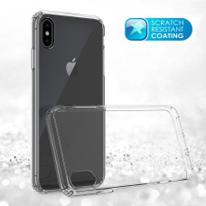 Apple iPhone X/XS Shock Proof Crystal Hard Back and Soft Bumper TPC Case Clear