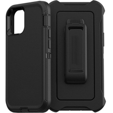 Apple iPhone 12 Pro Max Defender Style Rugged Case Cover With Belt Clip