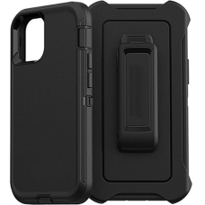 Apple iPhone 12/12 Pro Defender Style Rugged Case Cover With Belt Clip