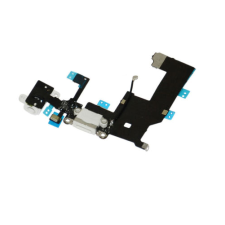 USB Charger Port Connector Flex Cable for iPhone 5 - White