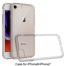 Apple iPhone 6 Plus/6s Plus/7 Plus/8 Plus Shock Proof Crystal Hard Back and Soft Bumper TPC Case Smoke