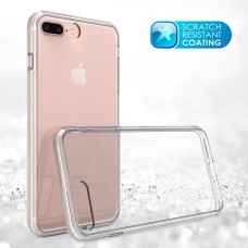 Apple iPhone 6 Plus/6s Plus/7 Plus/8 Plus Shock Proof Crystal Hard Back and Soft Bumper TPC Case Clear