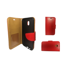 Motorola MOTO E5 PLAY Shiny Leather Wallet Case RED