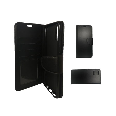LG G8 Leather Wallet Case Black