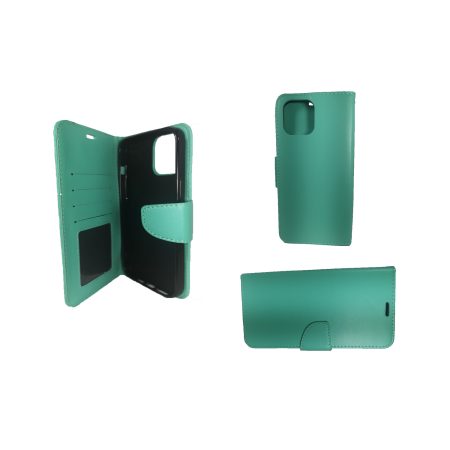 Apple iPhone 12/12 Pro Leather Wallet Case Light Blue