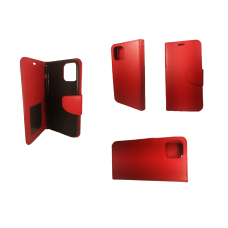 LG G8X Leather Wallet Case RED