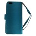 Apple iPhone 6 Plus ONLY Bi-Card  Leaves Magnetic Detachable Leather Wallet Case Blue