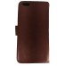 Apple iPhone 6 Plus ONLY Bi-Card  Leaves Magnetic Detachable Leather Wallet Case Brown