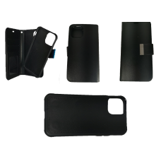 Apple iPhone 11 Pro Max Magnetic Detachable Leather Wallet Case Black